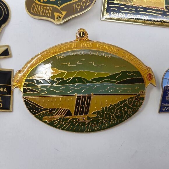 LIONS CLUB INTERNATIONAL SOUTHERN CALIFORNIA LOT OF 6 PINS VINTAGE 1" TO 3" - Picture 7 of 7